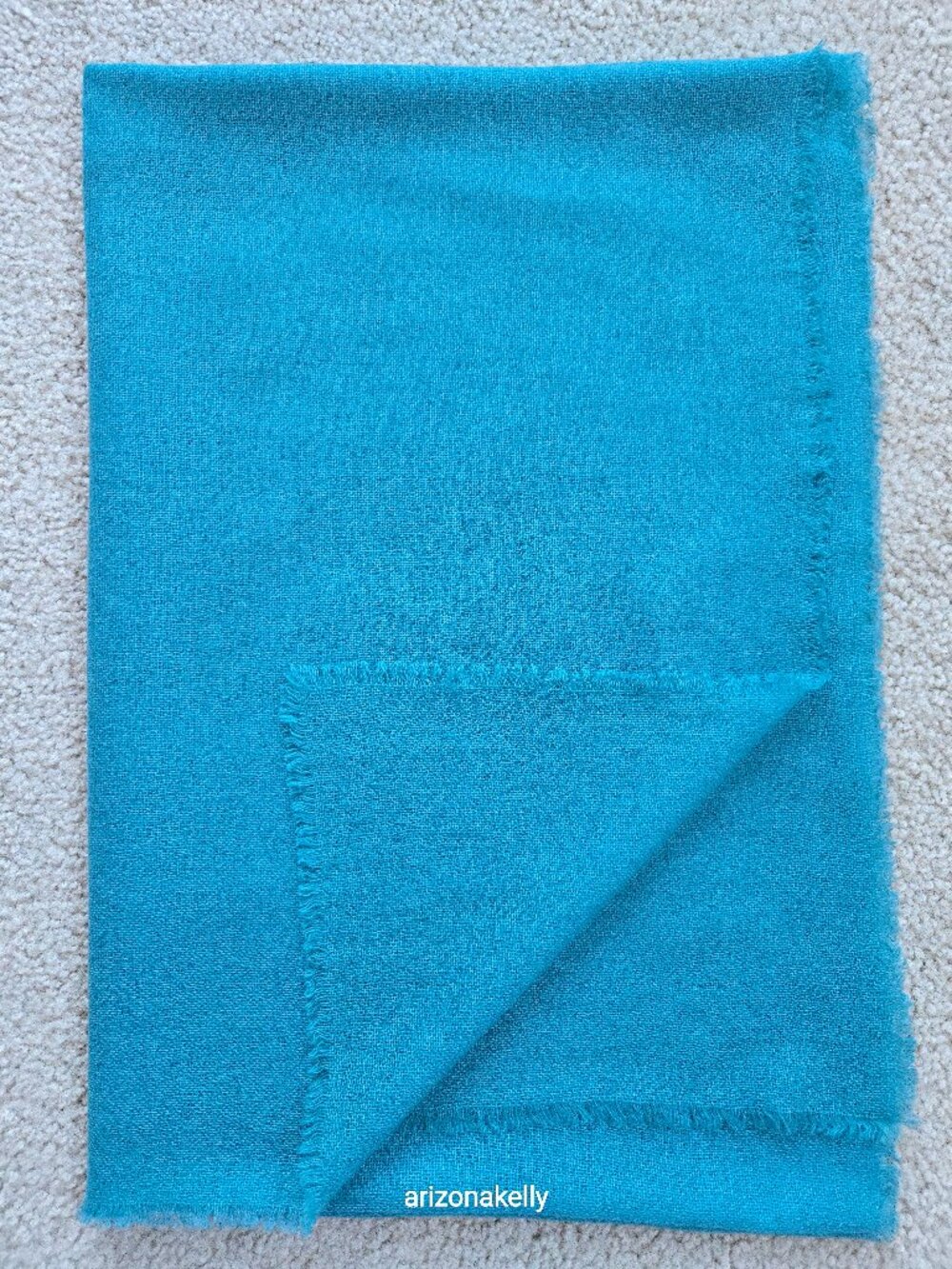NWOT Cocowai Cashmere Woven Scarf Lightweight Blue